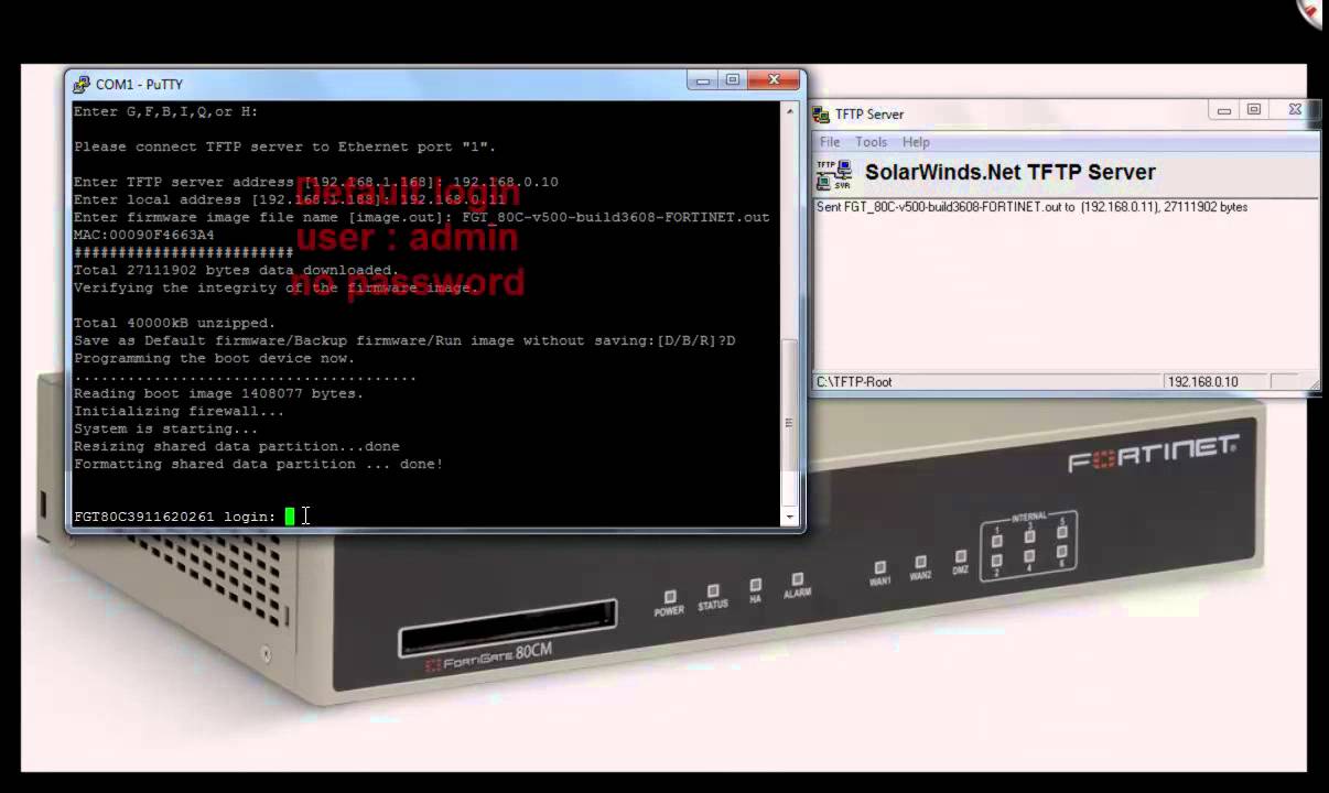 Fortigate TFTP ile Sıfırdan Firmware Yükleme ?