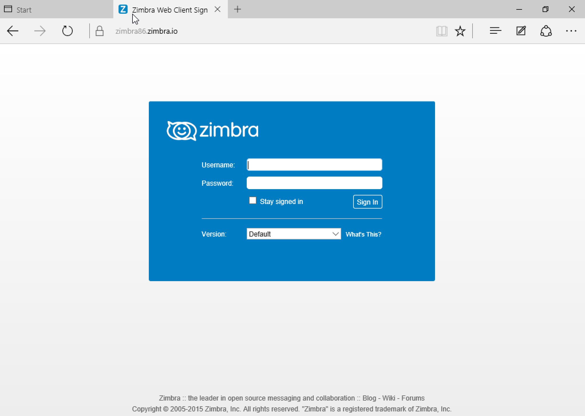 Zimbra-webclient-windows10-8.7-001